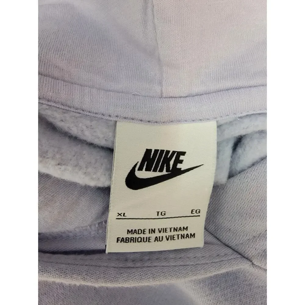 Nike Sportswear Hooded Sweater Womens SZ XL Easy Fleece Hoodie Blue DD5780-057…